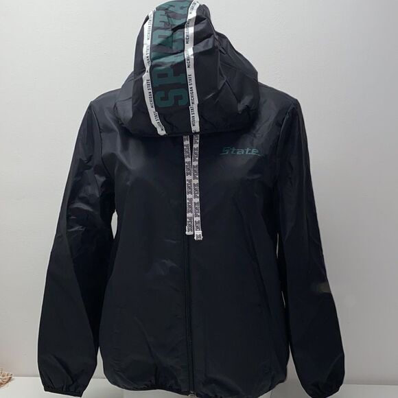 Victoria's Secret Pink jacket Spartans Michigan state black New - Picture 1 of 11